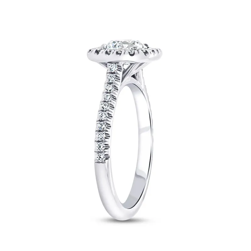 0.34ctw Diamond Halo Engagement Ring