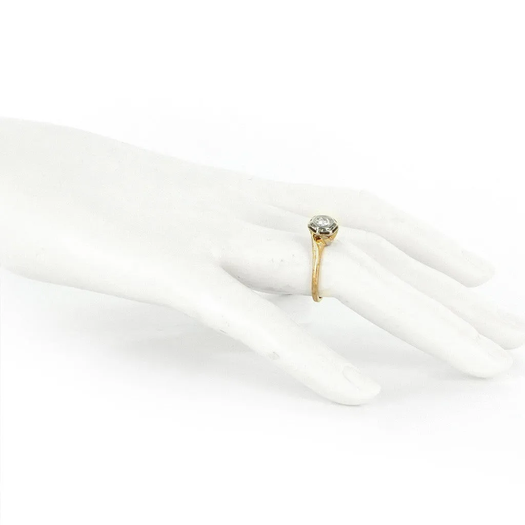 14K Gold Art Deco Engagement Ring