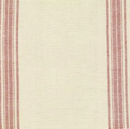 16" Toweling Natural with Red Stripe