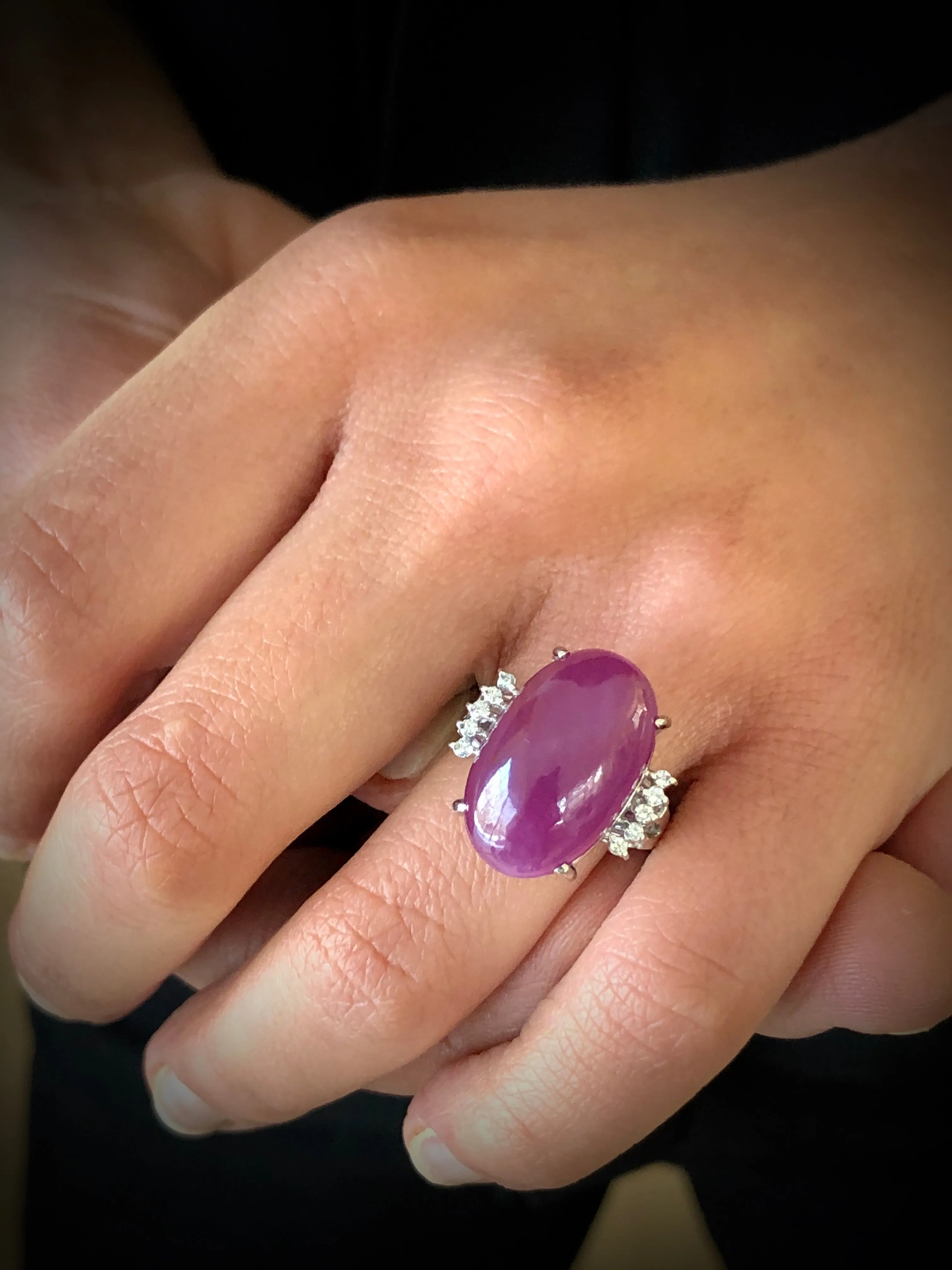17.71 Carat Certified Untreated Estate Ruby Diamond Platinum Ring