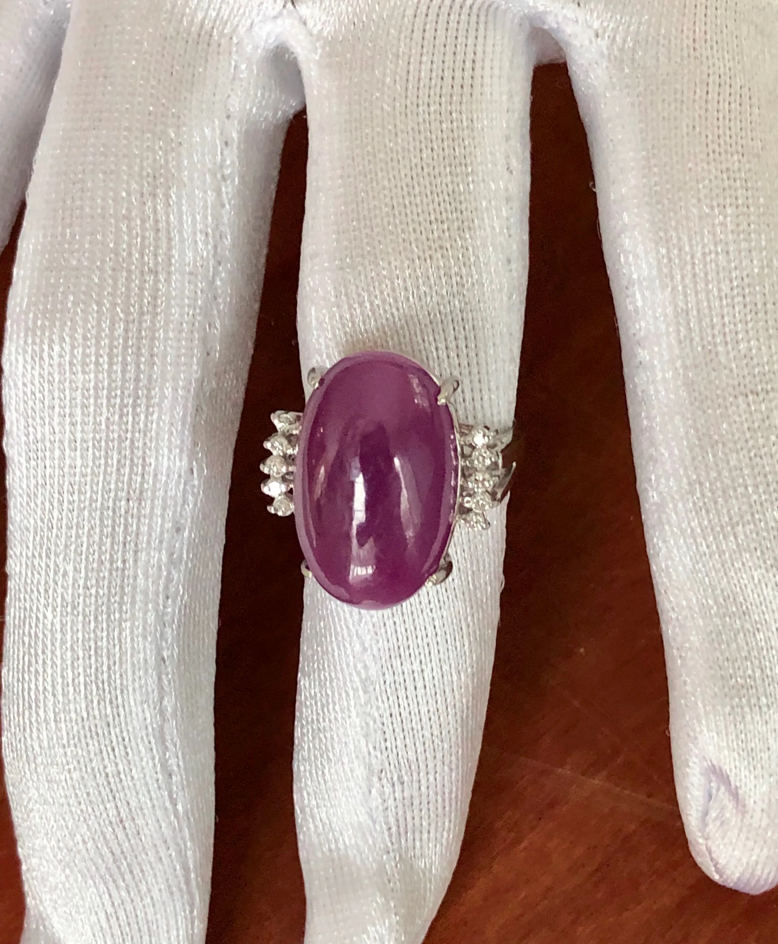 17.71 Carat Certified Untreated Estate Ruby Diamond Platinum Ring