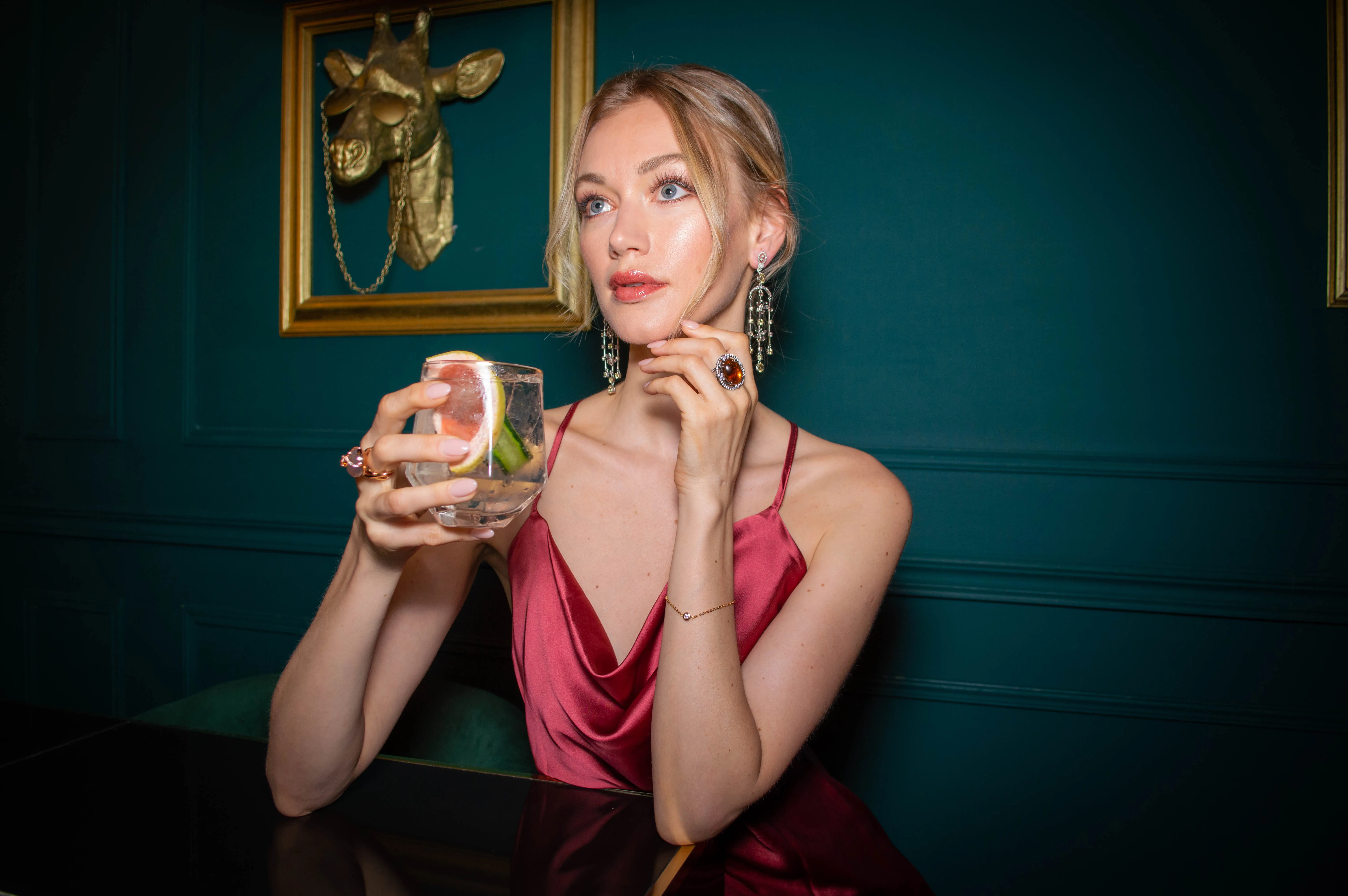 18 Carat Golden Scotch Natural Tourmaline Cocktail Ring