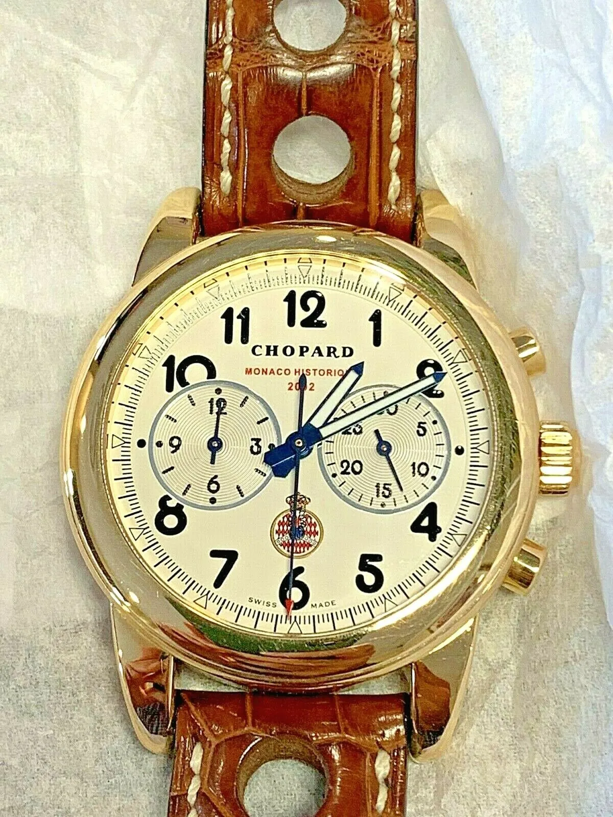 18k Gold CHOPARD Grand Prix Monaco Historique 2002 Reference:  16/1256