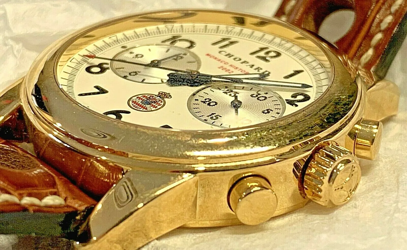 18k Gold CHOPARD Grand Prix Monaco Historique 2002 Reference:  16/1256