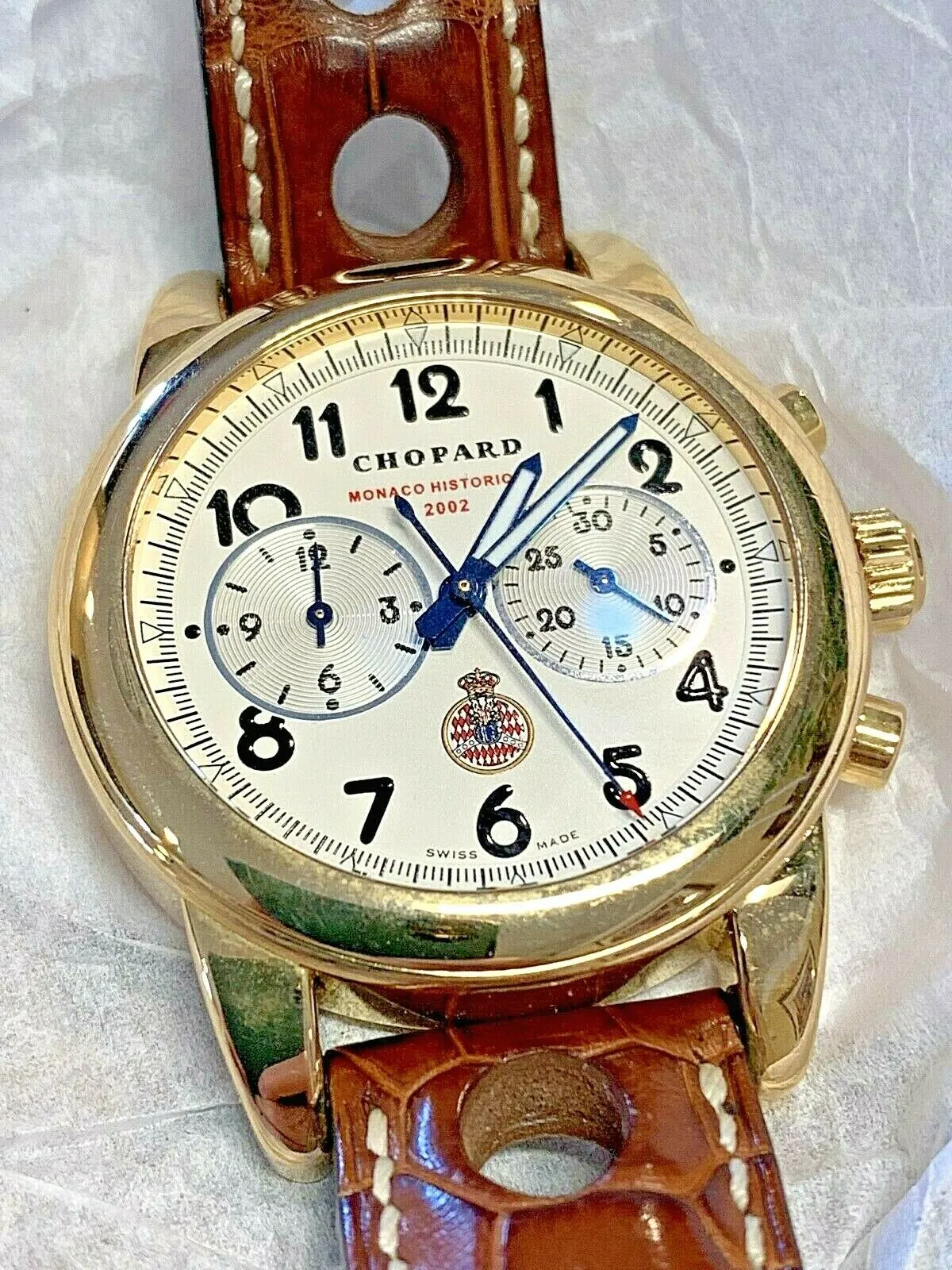 18k Gold CHOPARD Grand Prix Monaco Historique 2002 Reference:  16/1256