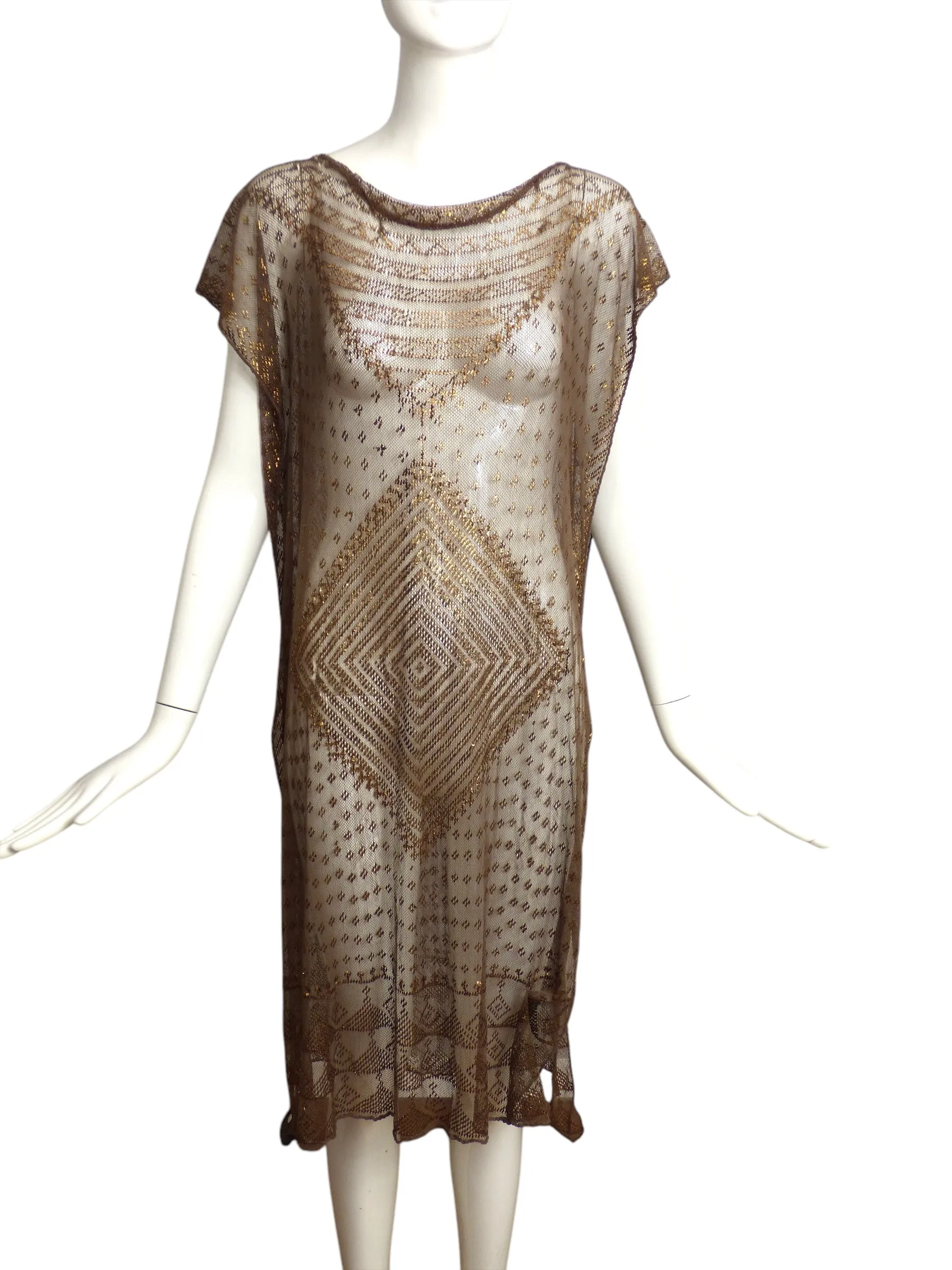 1920s Gold Assuit Tunic, Size 6