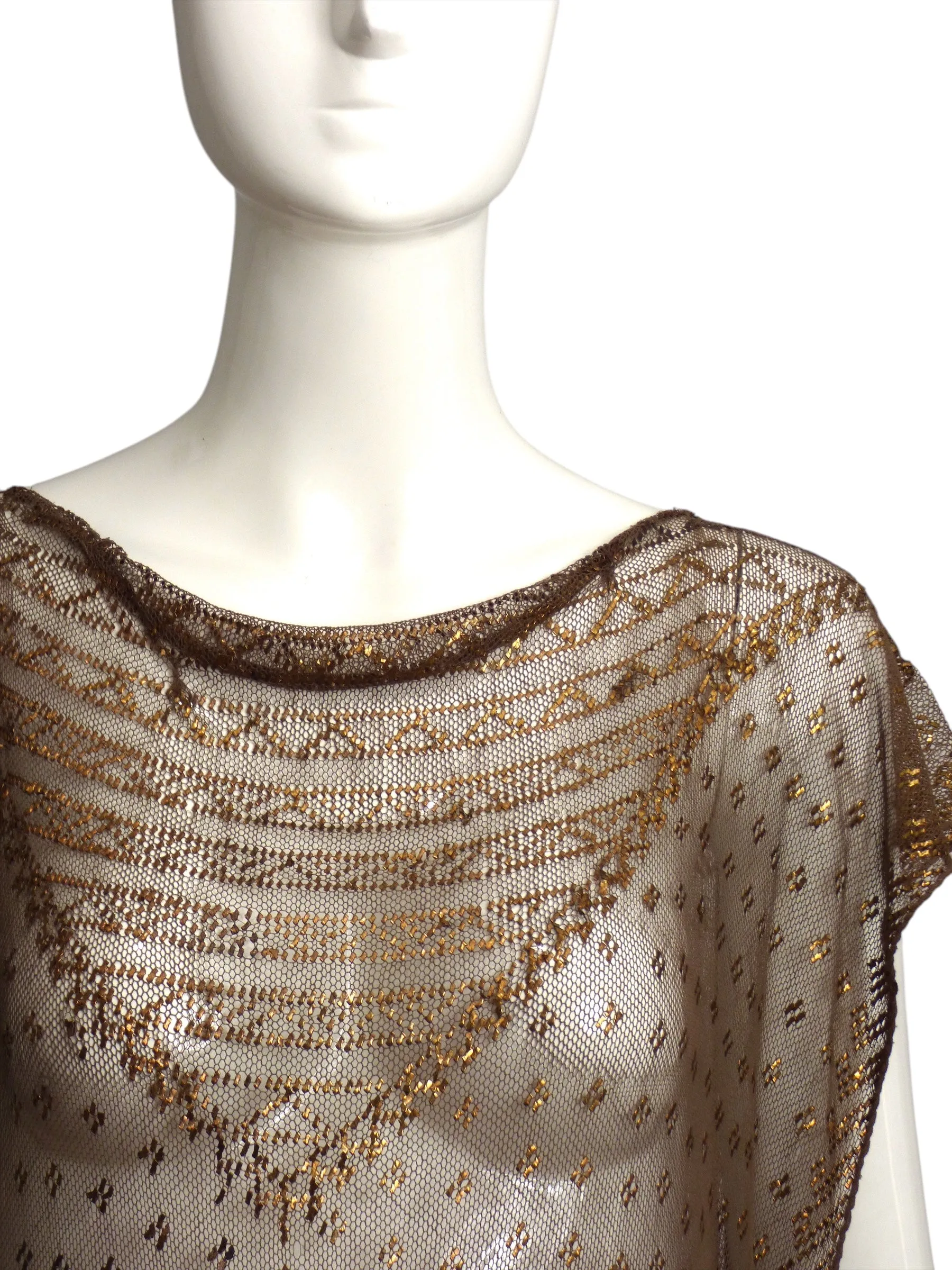 1920s Gold Assuit Tunic, Size 6