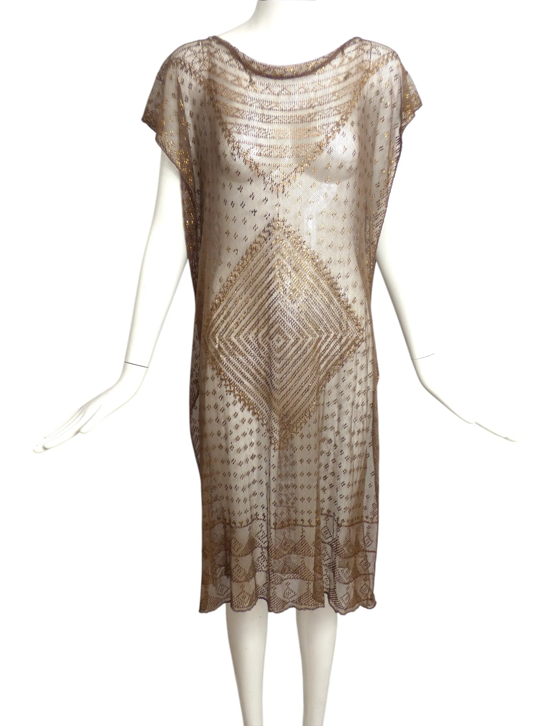 1920s Gold Assuit Tunic, Size 6