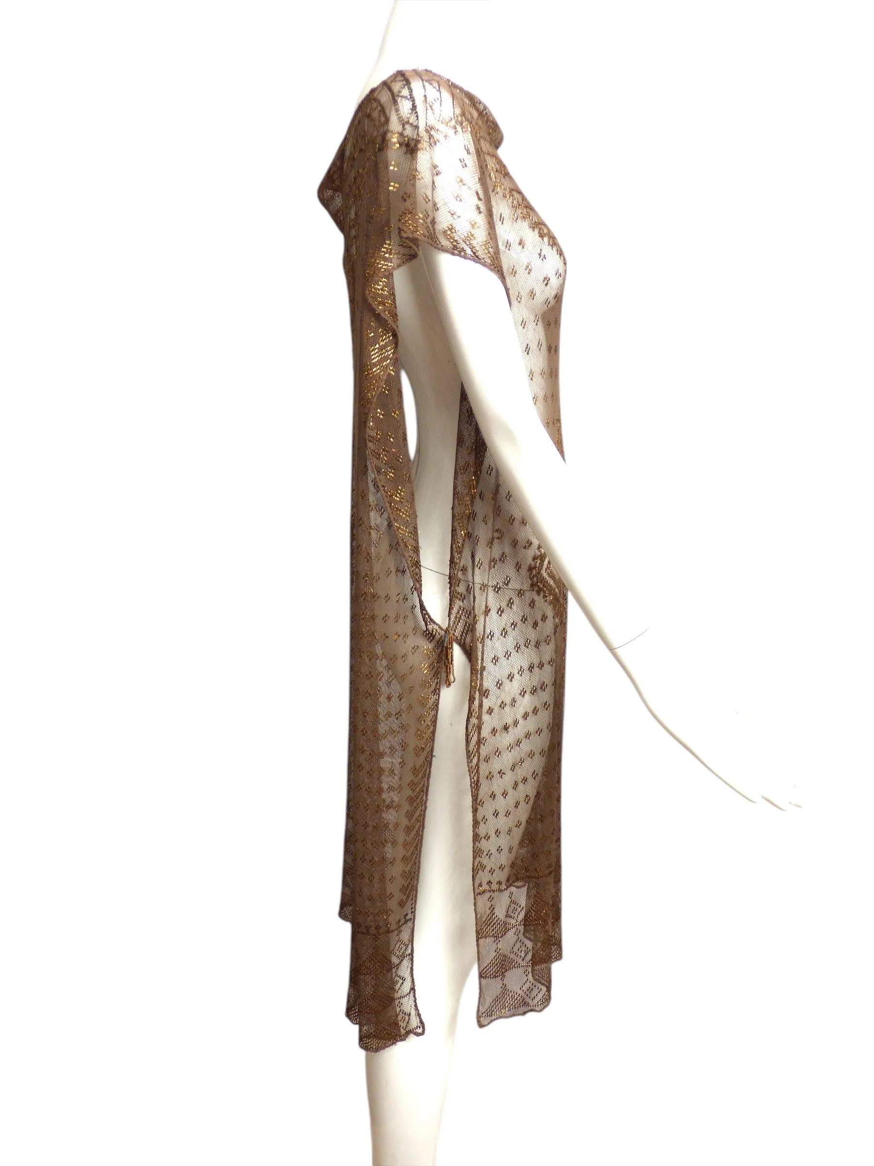 1920s Gold Assuit Tunic, Size 6