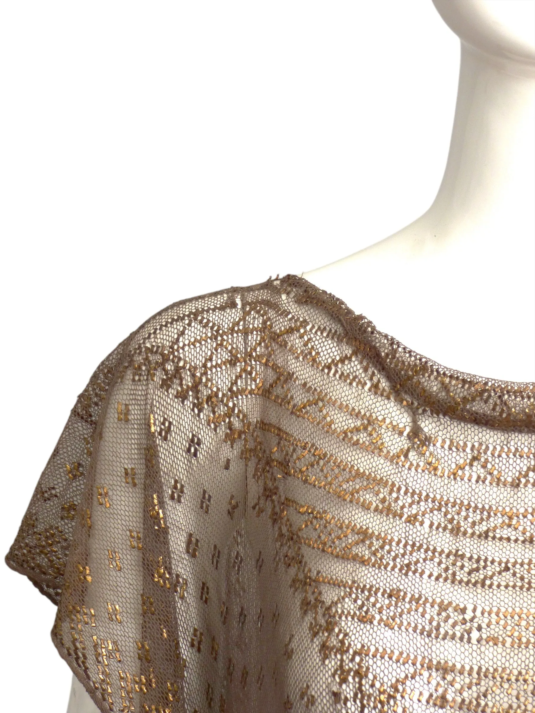 1920s Gold Assuit Tunic, Size 6