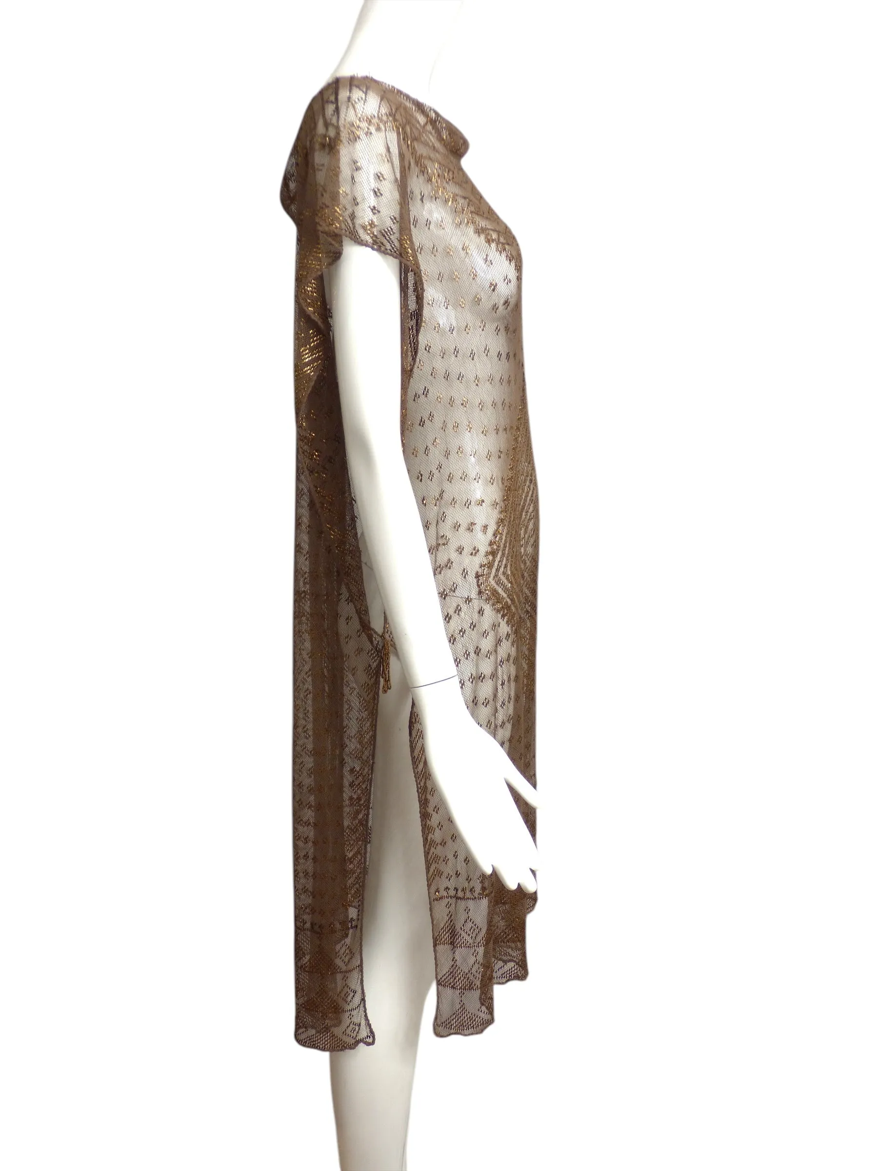 1920s Gold Assuit Tunic, Size 6
