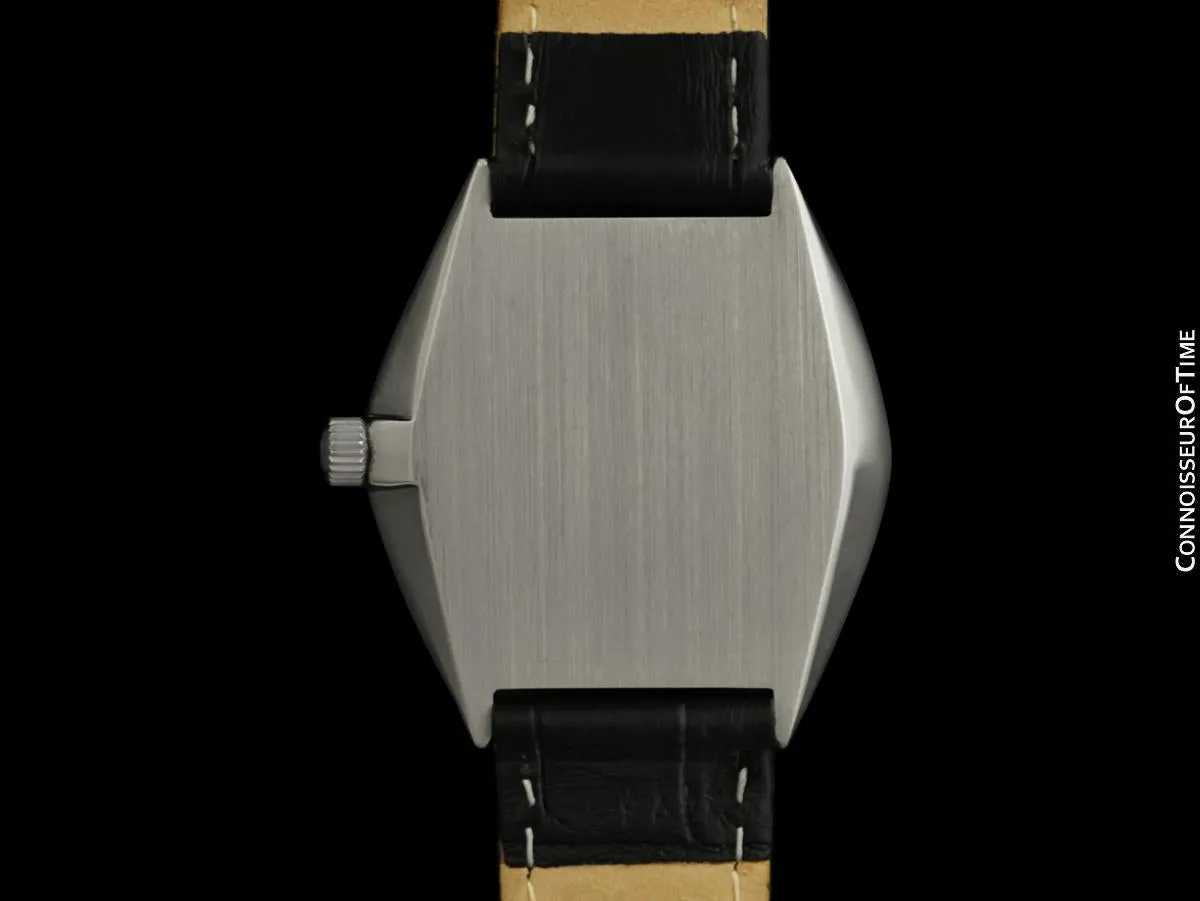 1970's Omega De Ville Vintage Mens Automatic Classic Retro Watch with Blue Vignette Dial - Stainless Steel