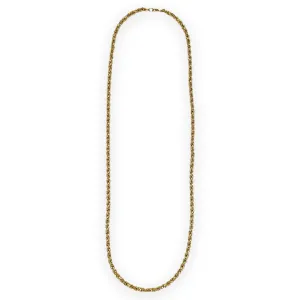 1970’s Vintage Gold Plated French Rope Chain Link Necklace