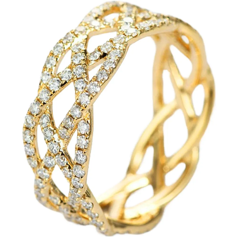 1CTW Diamond Infinity Weave Full Eternity Wide Band