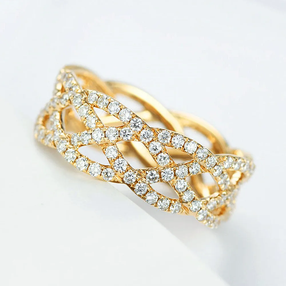 1CTW Diamond Infinity Weave Full Eternity Wide Band