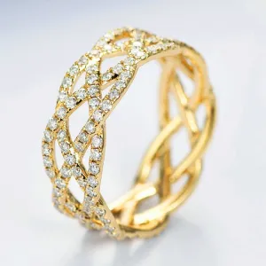 1CTW Diamond Infinity Weave Full Eternity Wide Band