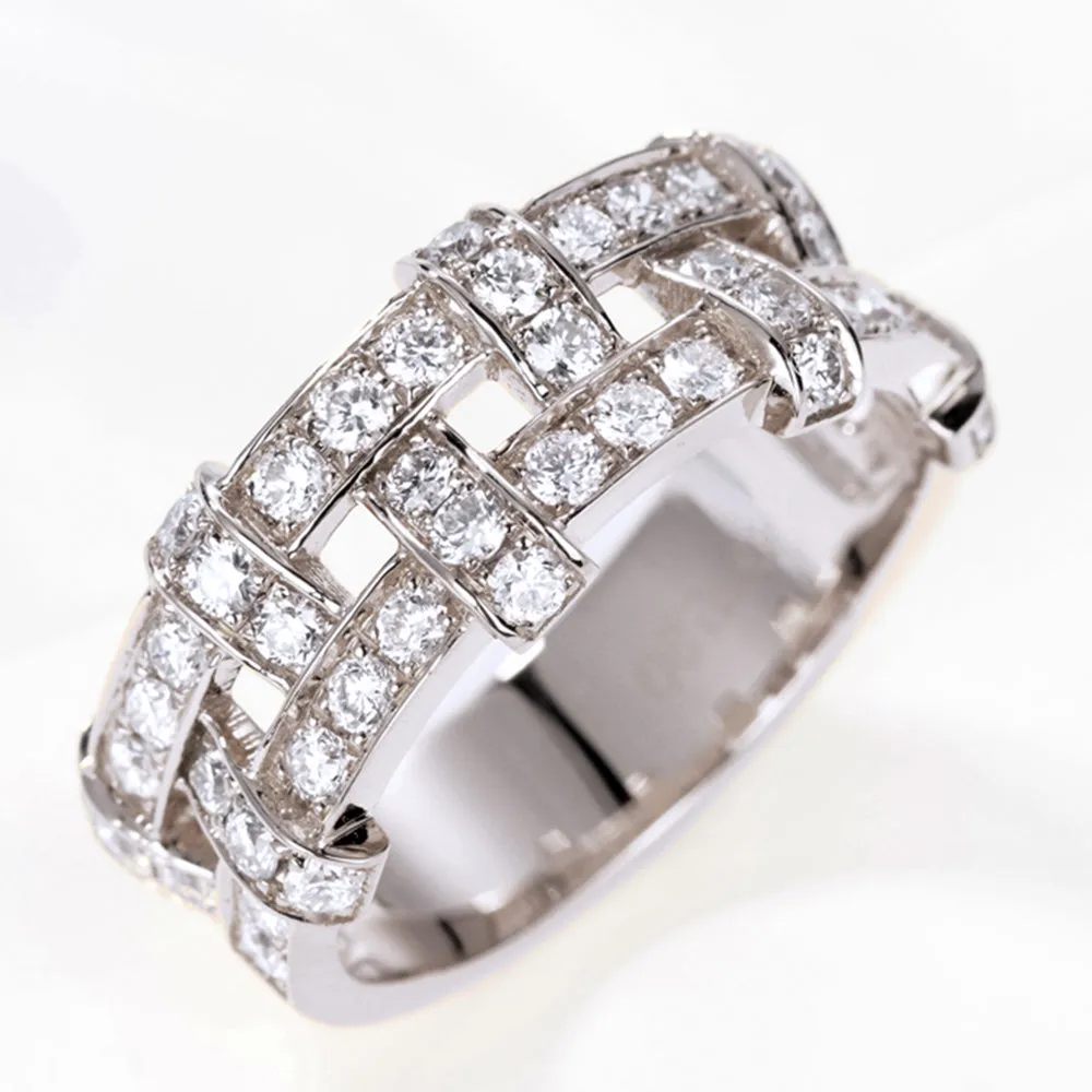 1CTW Diamond Weave Pattern Fancy Ring