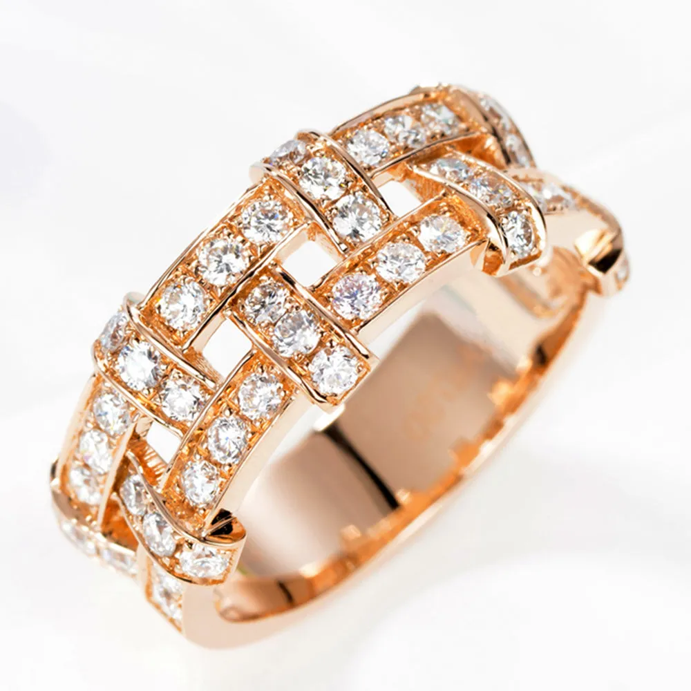 1CTW Diamond Weave Pattern Fancy Ring