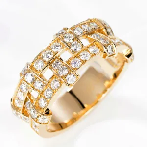 1CTW Diamond Weave Pattern Fancy Ring