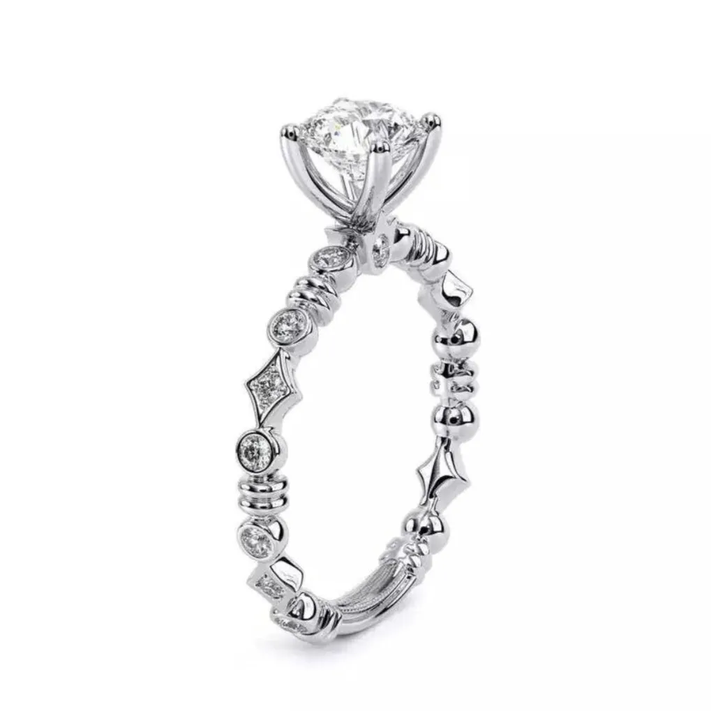 2.0 Ct Round Cut D Color Diamond Engagement Ring