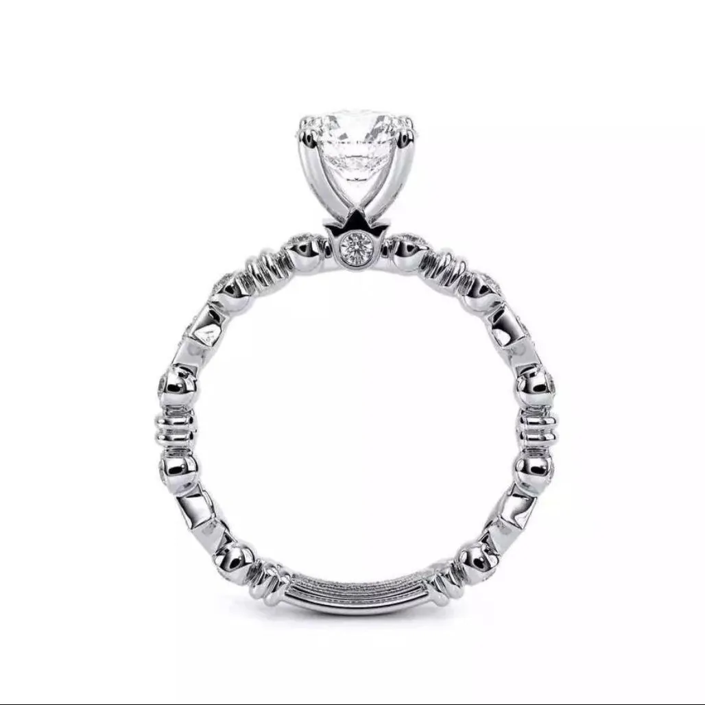 2.0 Ct Round Cut D Color Diamond Engagement Ring