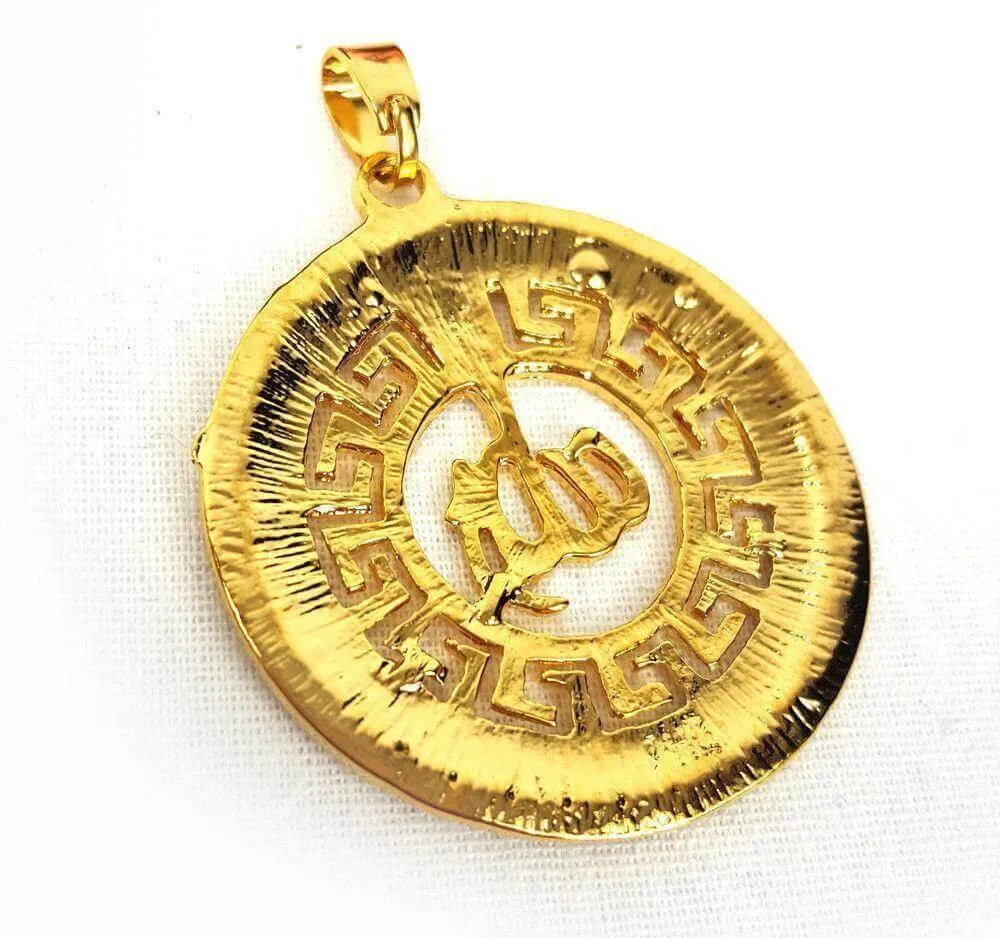24k Gold Plated Muslim Pendant Copper Necklace