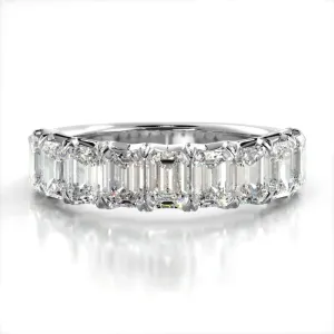 2.52 ct. Emerald Diamond Wedding Band