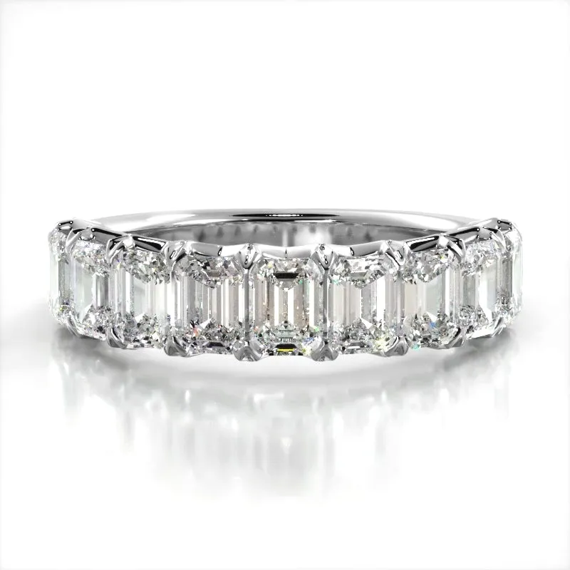 2.52 ct. Emerald Diamond Wedding Band