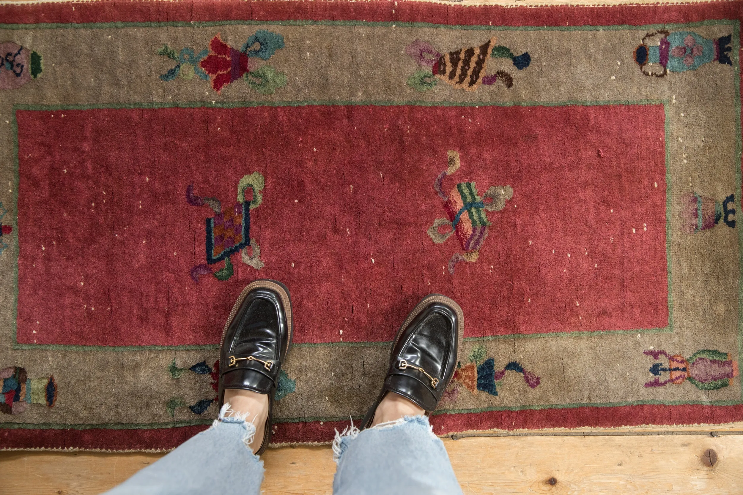 2x4.5 Antique Art Deco Rug Runner
