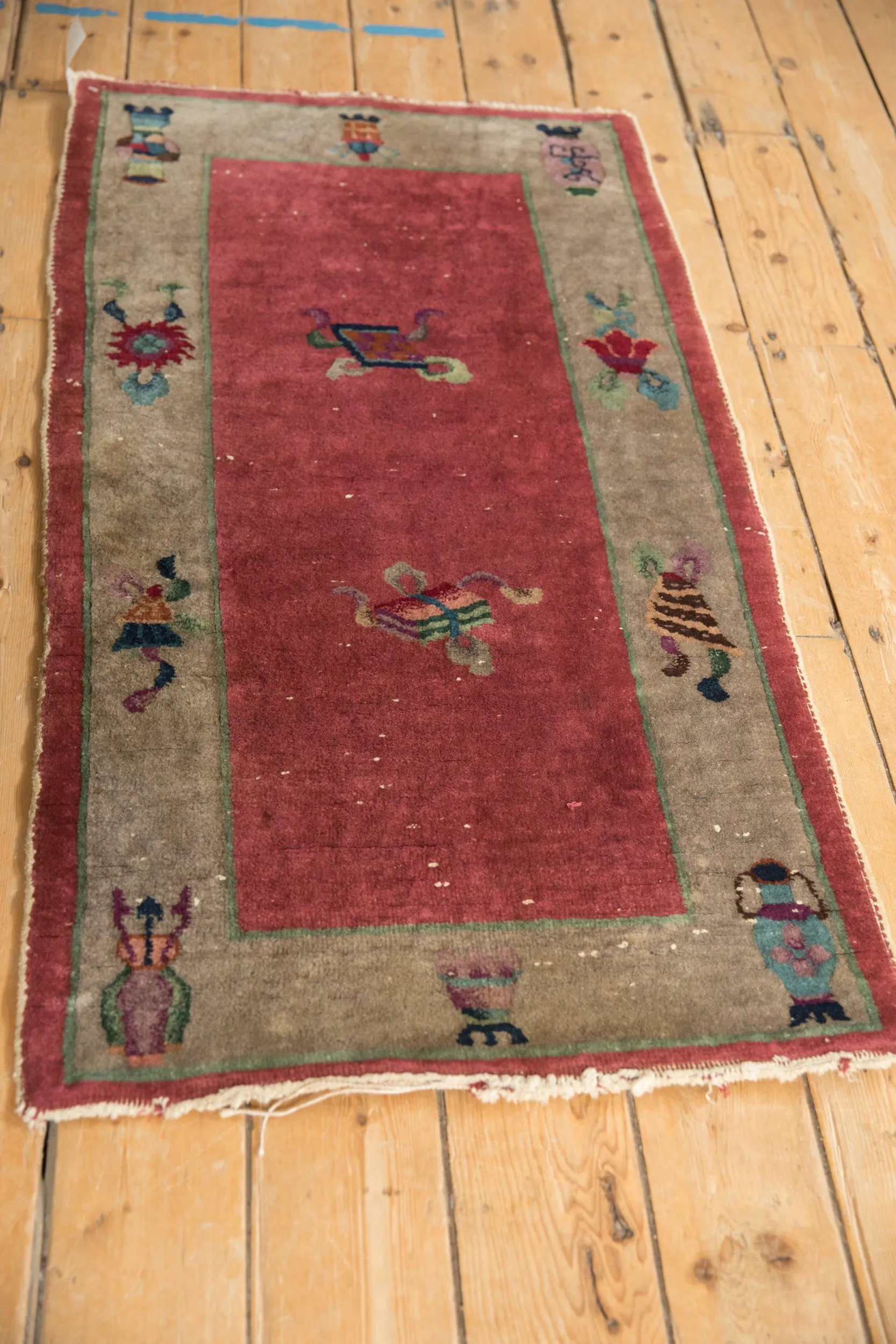 2x4.5 Antique Art Deco Rug Runner
