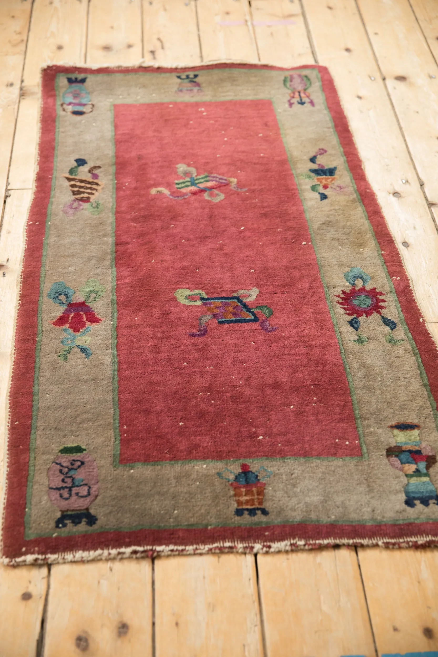 2x4.5 Antique Art Deco Rug Runner
