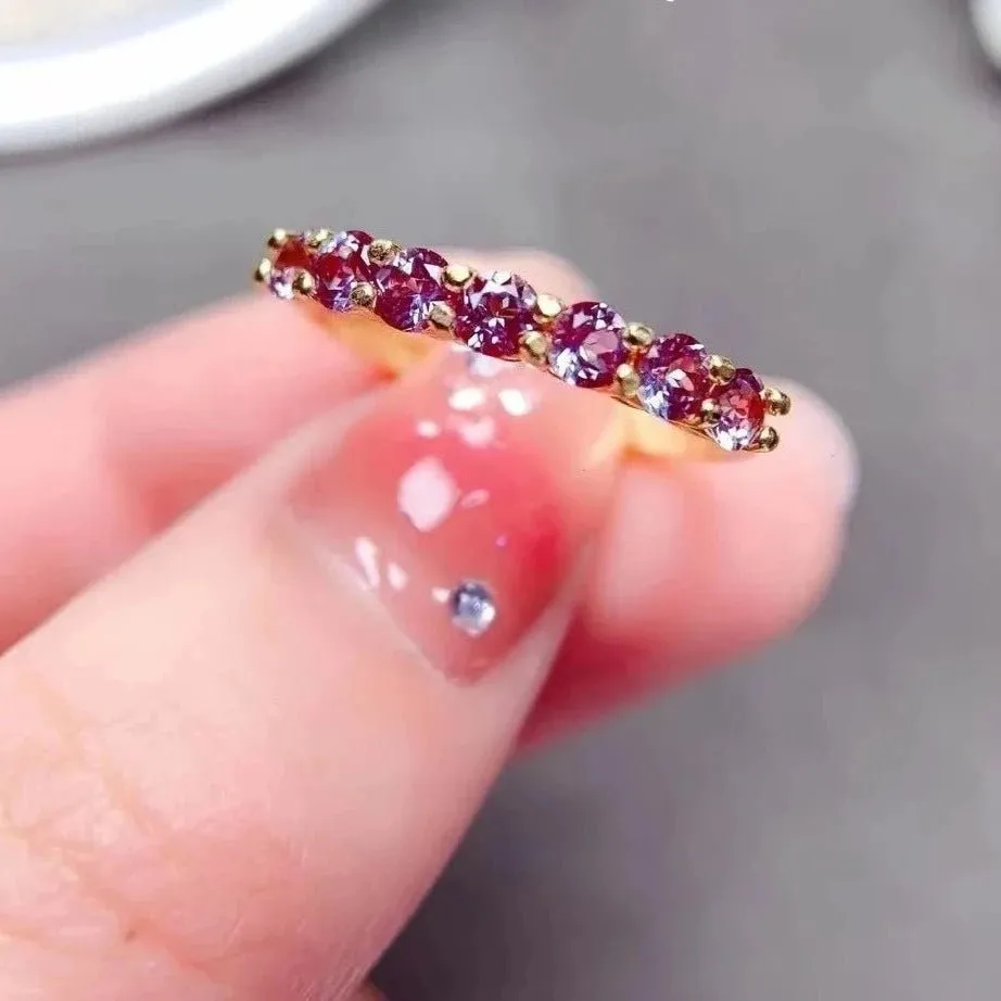 3mm Seven Stone Alexandrite Wedding Band