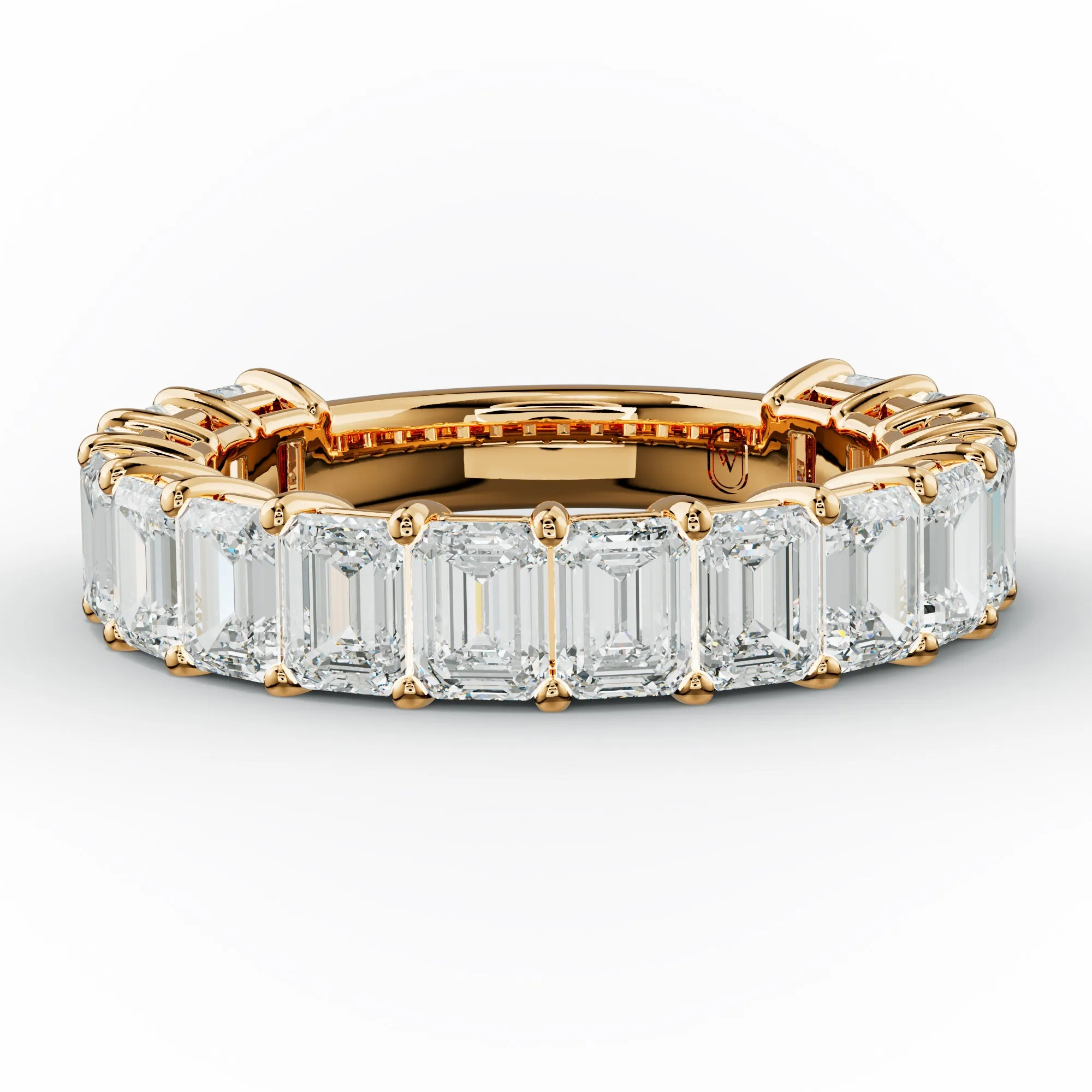 4.0 Carat Emerald Diamond Anniversary Band