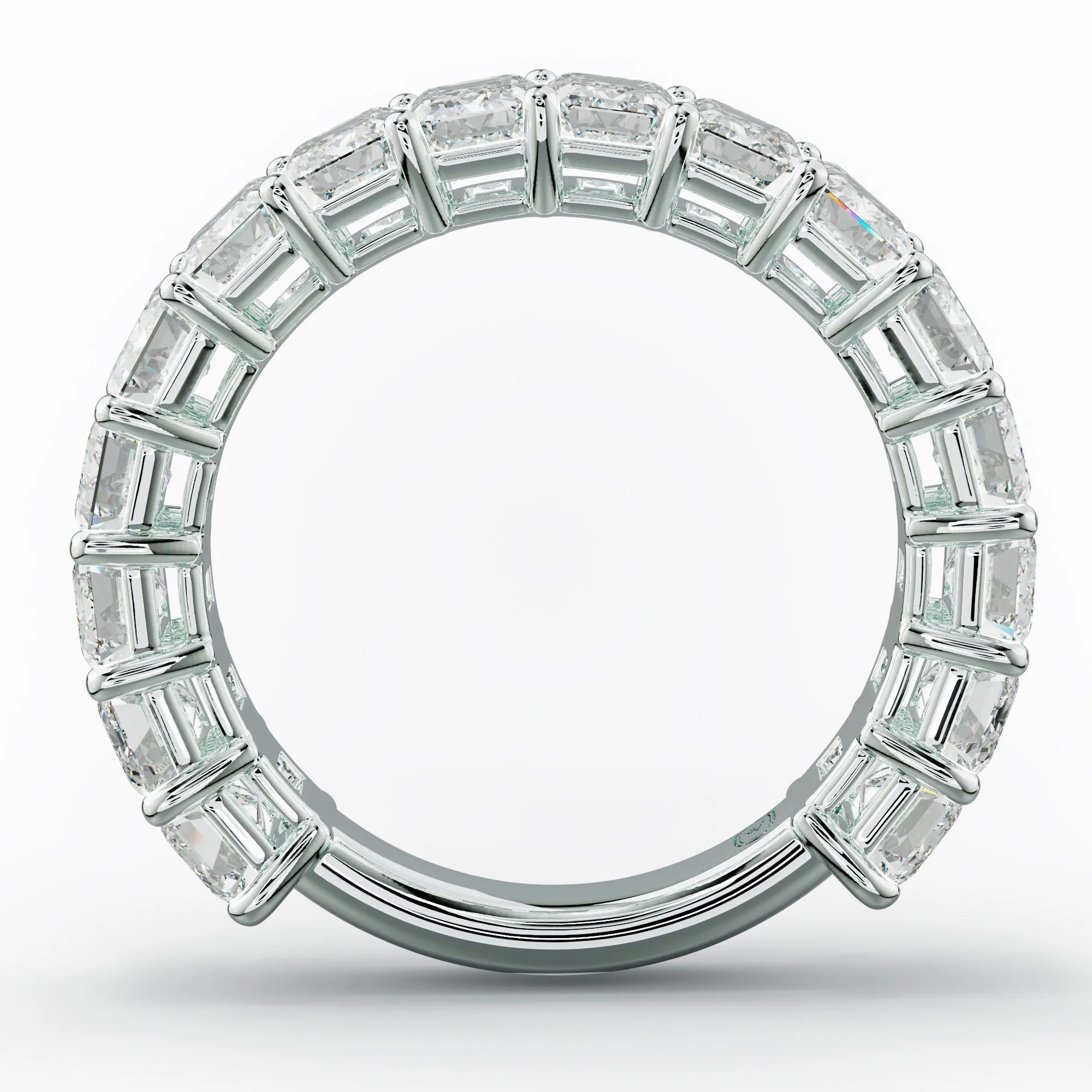 4.0 Carat Emerald Diamond Anniversary Band