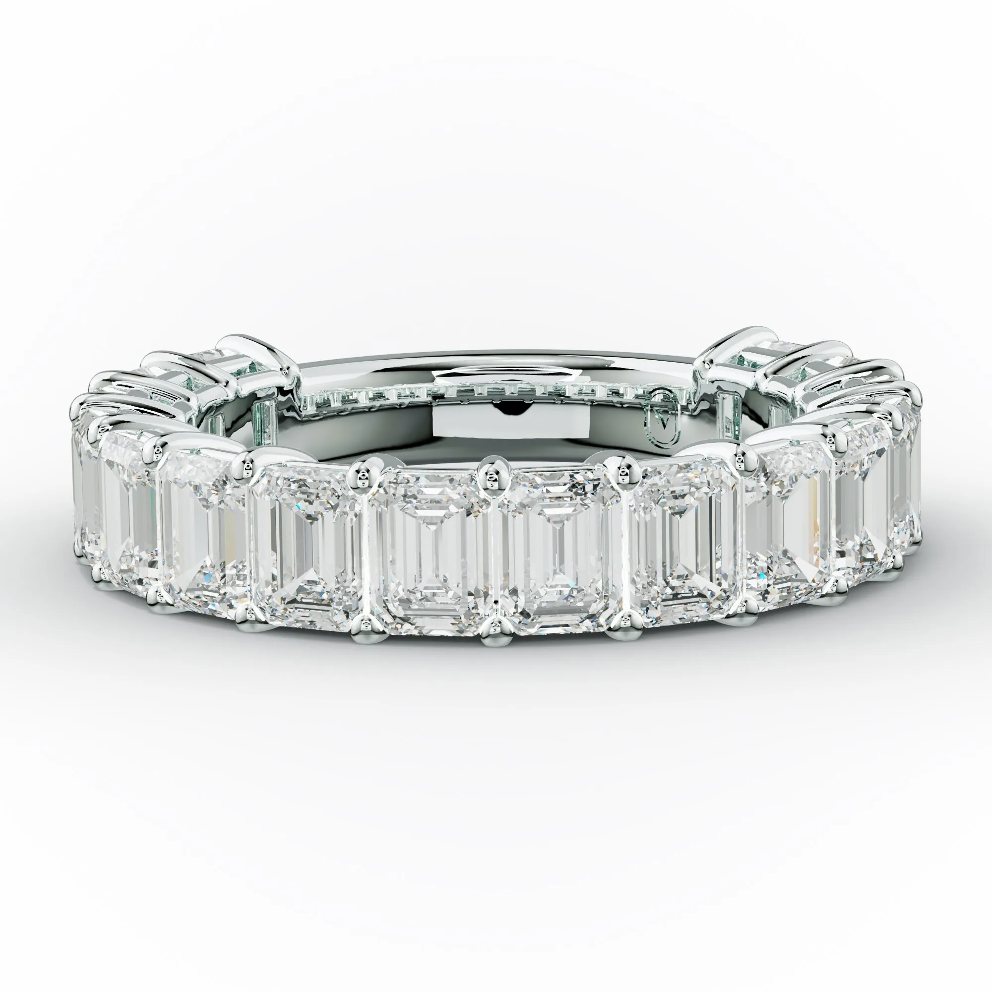 4.0 Carat Emerald Diamond Anniversary Band