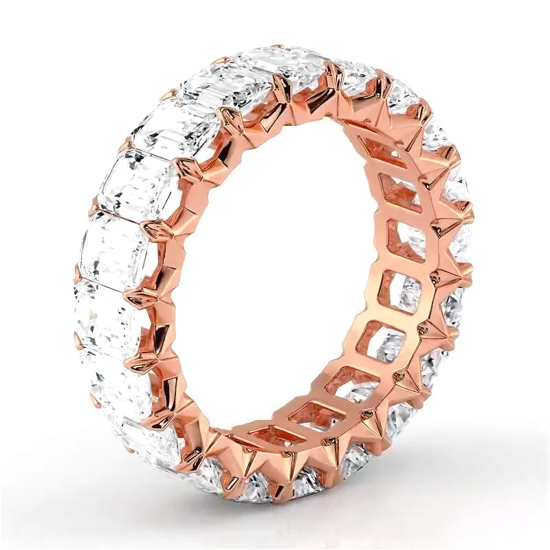 6.0 ct Emerald Cut Diamond Eternity Band