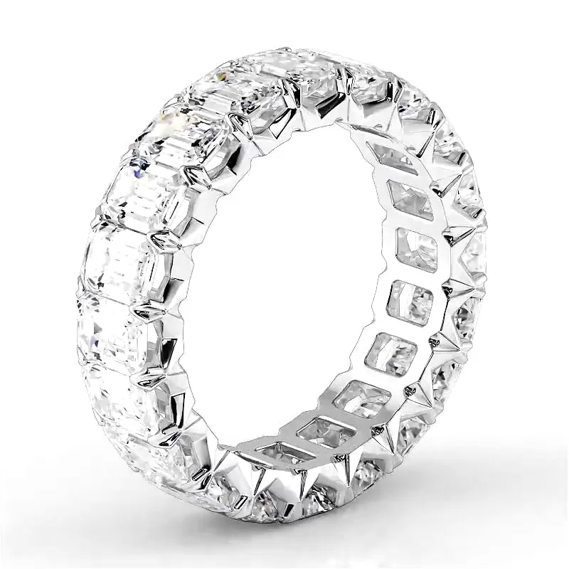 6.0 ct Emerald Cut Diamond Eternity Band