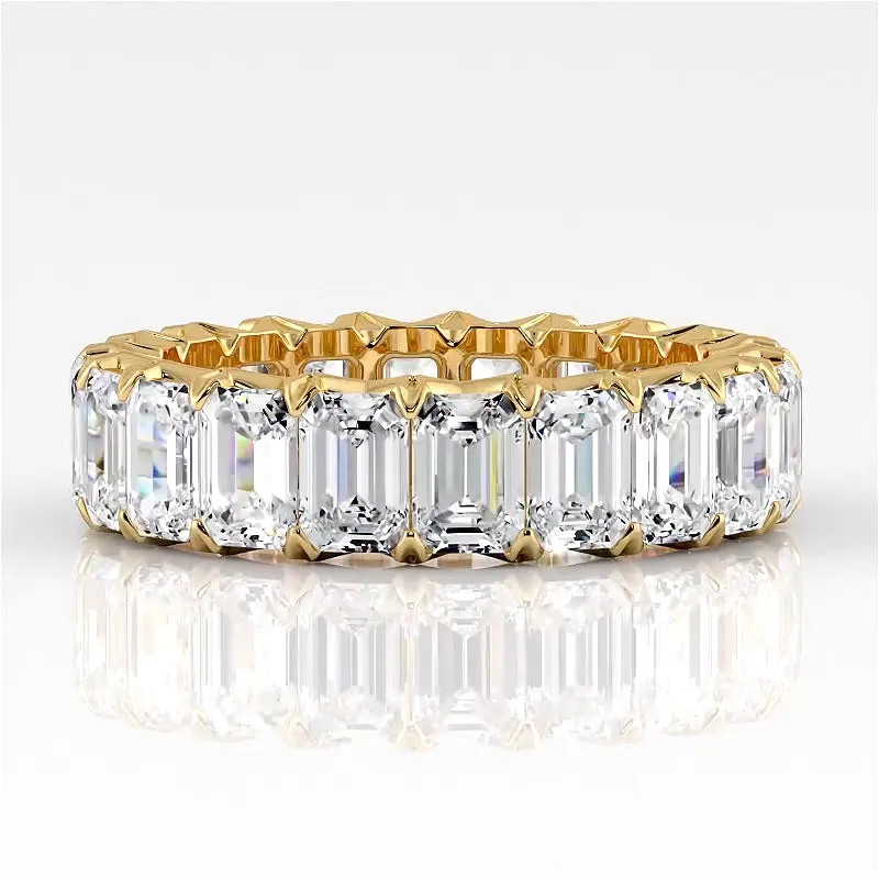 6.0 ct Emerald Cut Diamond Eternity Band