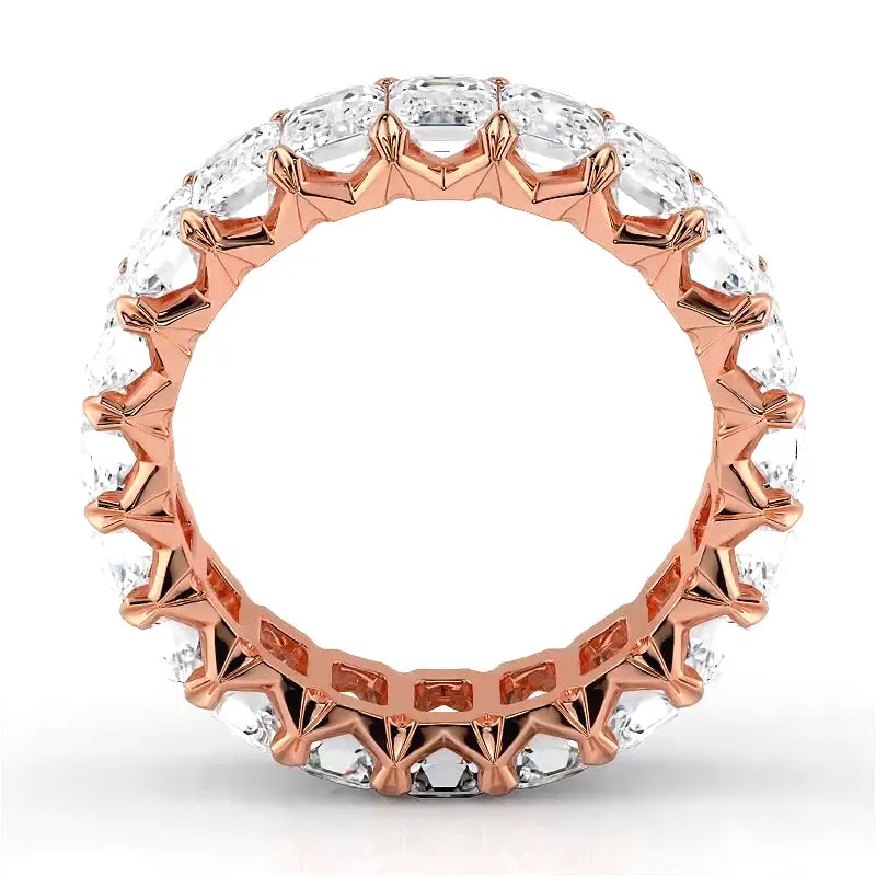 6.0 ct Emerald Cut Diamond Eternity Band