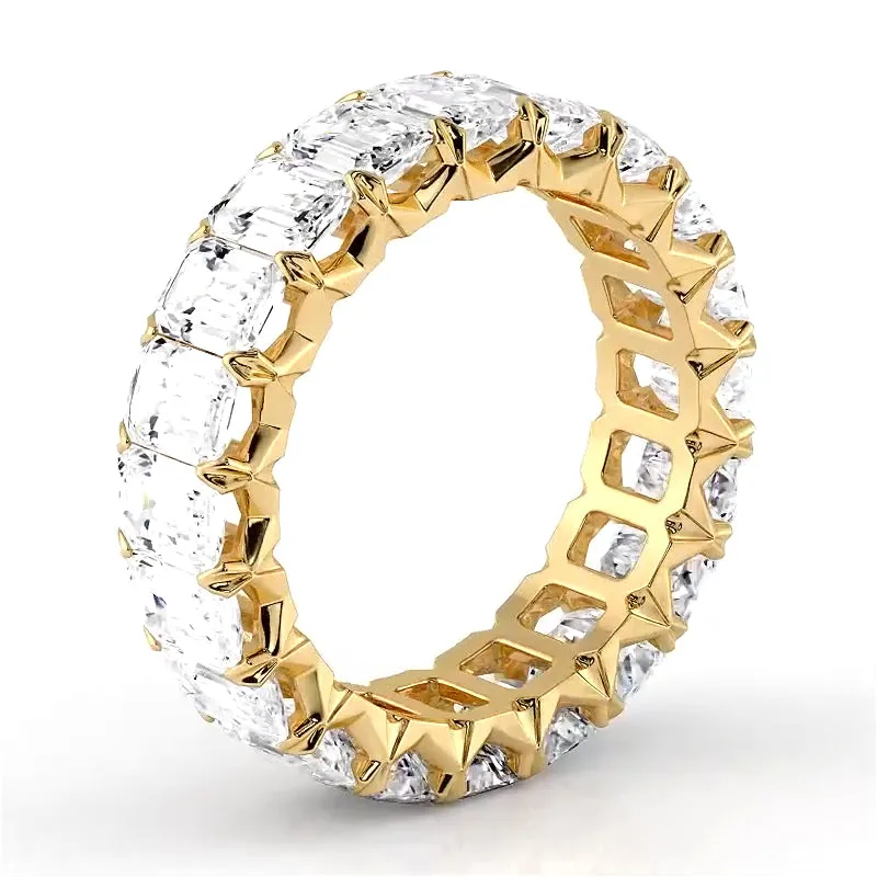 6.0 ct Emerald Cut Diamond Eternity Band