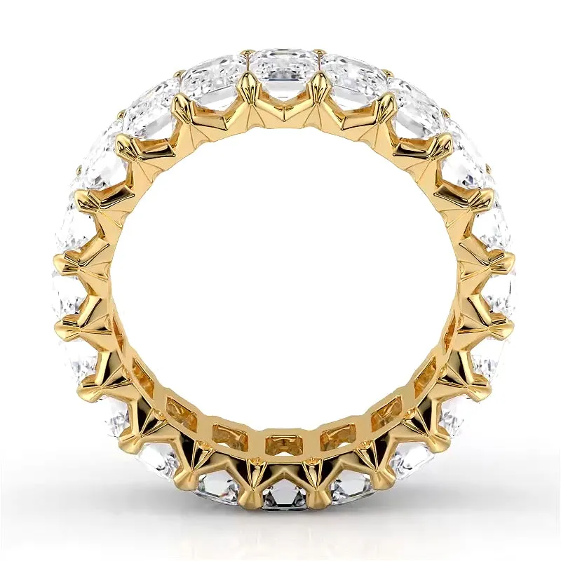 6.0 ct Emerald Cut Diamond Eternity Band