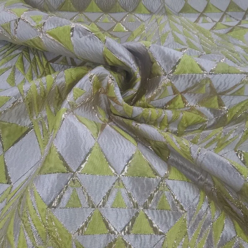 Alexa Brocade Fabric Yellow 150 cm