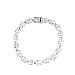 All around 7mm Lab-Created Moissanite Sterling 7.5" Bracelet - M313049