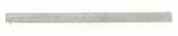 Antique Art Deco Engraved Bar Brooch in 14 Karat White Gold