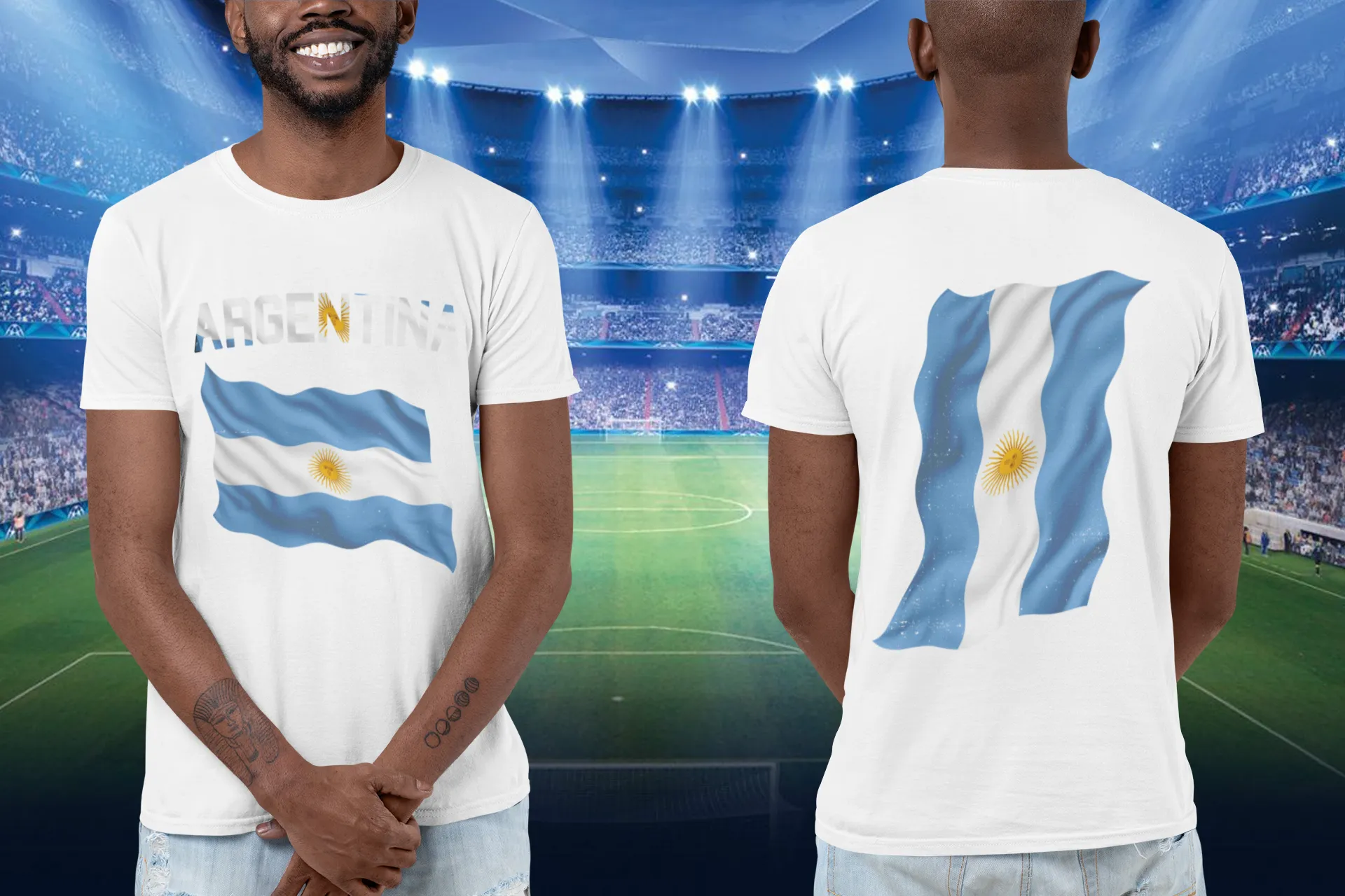 Argentina Waving Flag T-Shirt