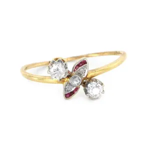Art Deco Diamond Ruby Ring