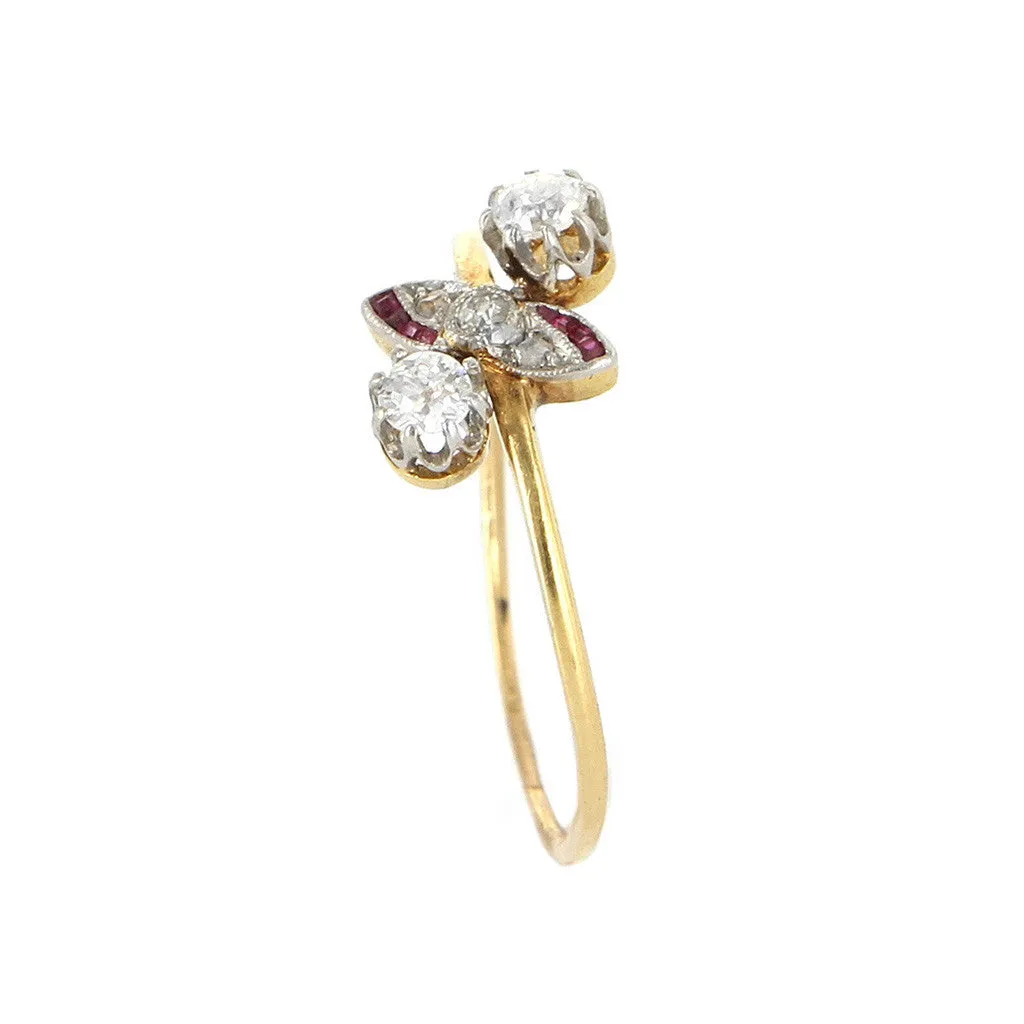 Art Deco Diamond Ruby Ring