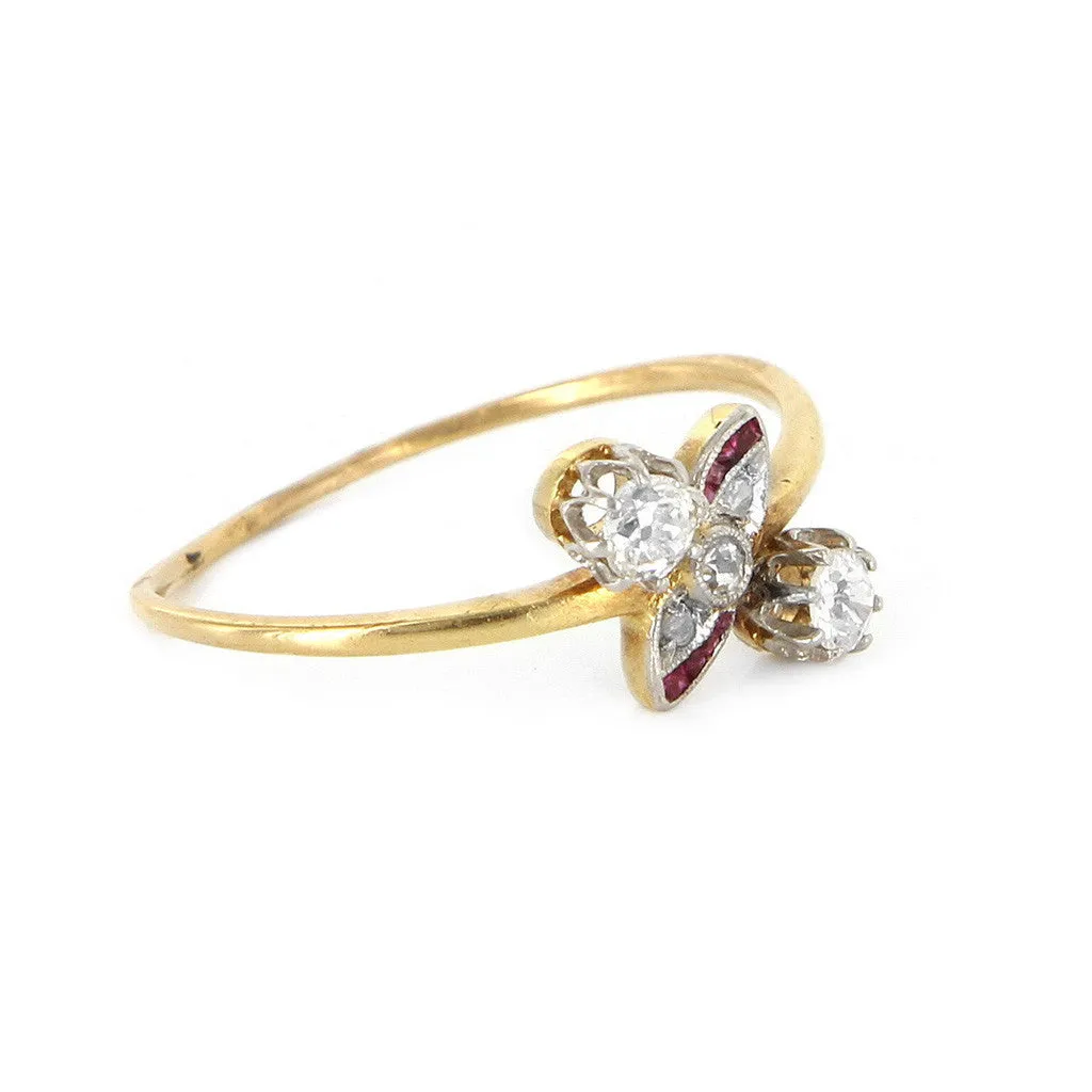 Art Deco Diamond Ruby Ring