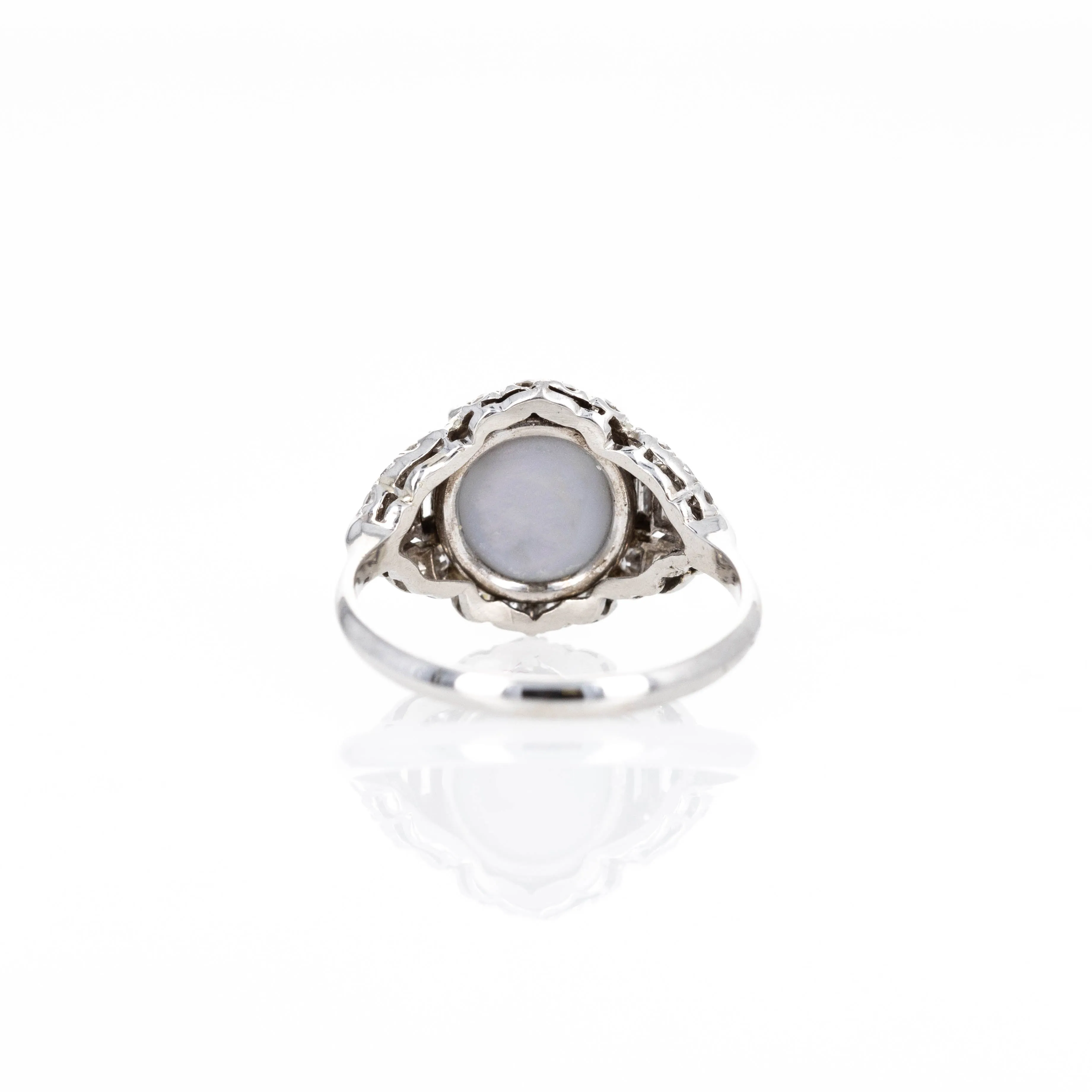 Art Deco Platinum 5.30 Carat Star Sapphire Diamond Ring