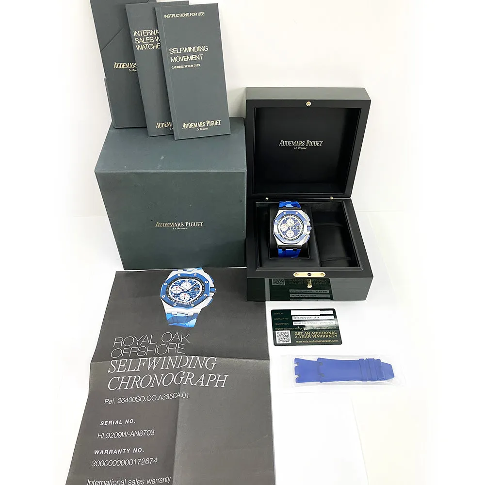 Audemars Piguet Royal Oak Offshore 26400SO.OO.A335CA.01 Blue Dial Sep 2019